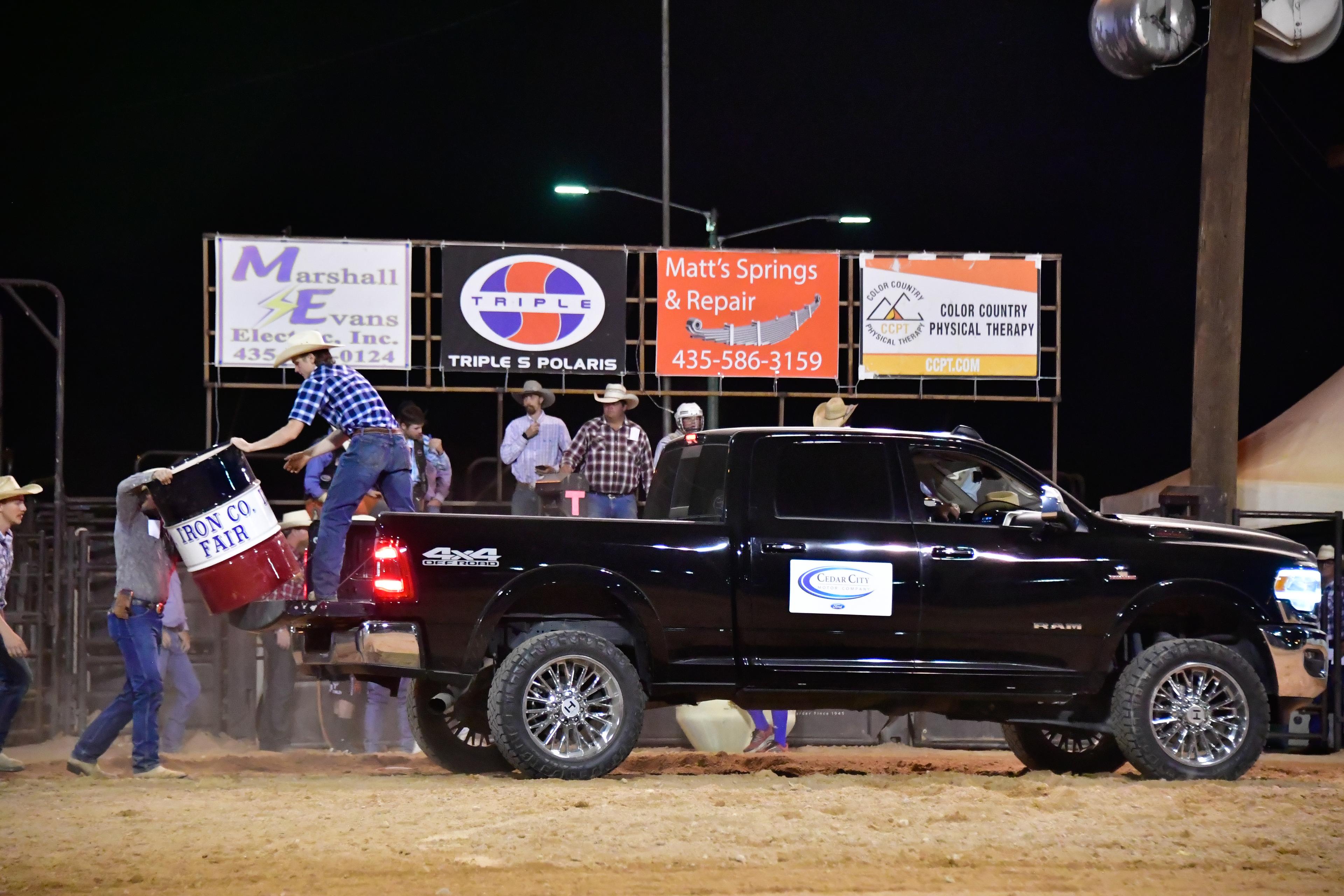 Close-up of placing barrels